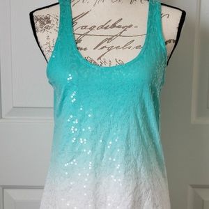 Old Navy Tank w/ Sequins - Blue & White